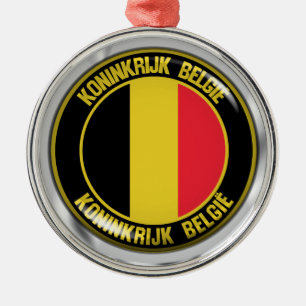 Ornamento De Metal Bélgica Round Emblem