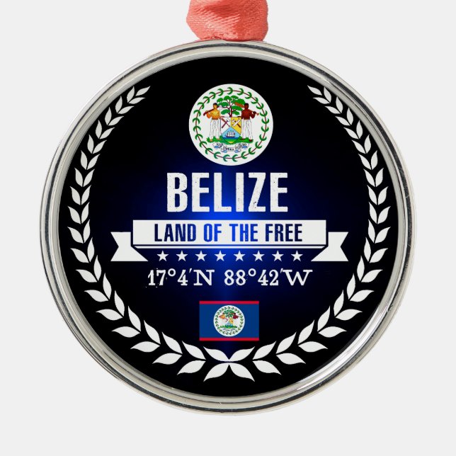 Ornamento De Metal Belize (Frente)