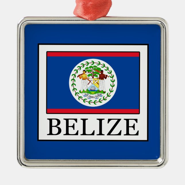 Ornamento De Metal Belize (Frente)