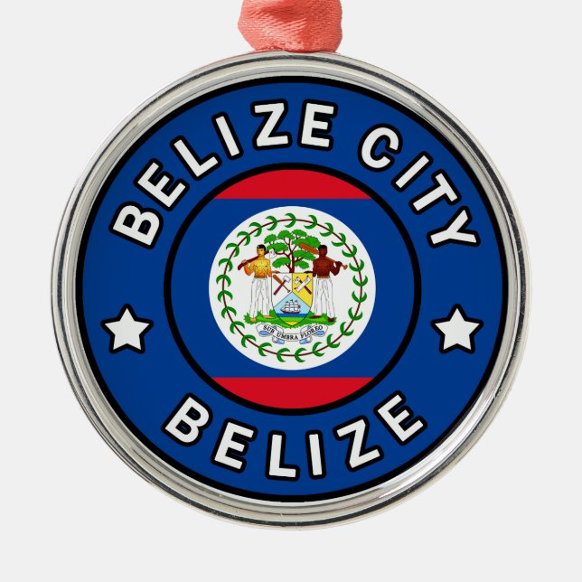 Ornamento De Metal Belize City Belize (Frente)