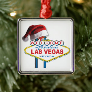 Ornamento De Metal Bem-vindo ao Natal em Las Vegas