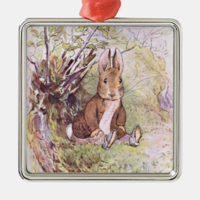 Ornamento De Metal Benjamin Bunny (by Beatrix Potter) (Frente)