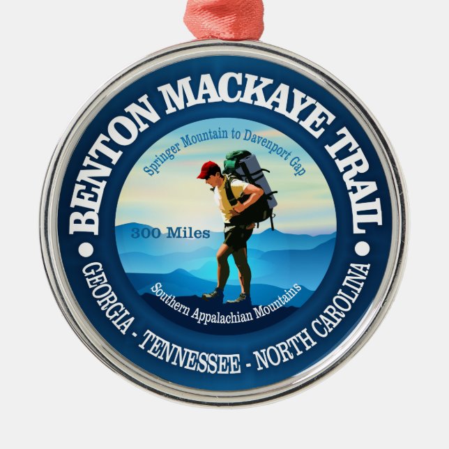 Ornamento De Metal Benton MacKaye Trail (Hiker C) (Frente)
