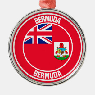 Ornamento De Metal Bermuda Round Emblem