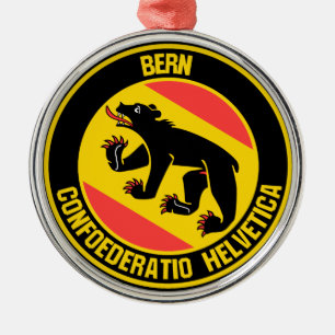 Ornamento De Metal Bern Round Emblem