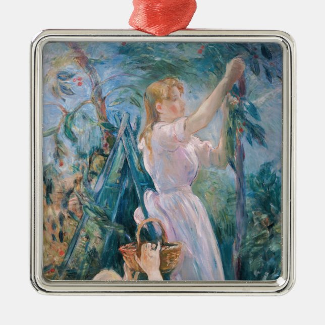Ornamento De Metal Berthe Morisot - O Seletor de Cereja (Frente)