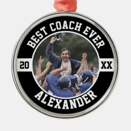 Ornamento De Metal Best Coach Ever Football Sports Team Thank You