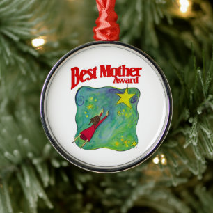 Ornamento De Metal Best Mother Award Ornaments