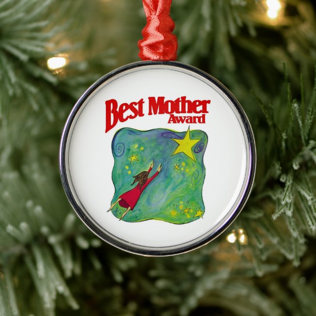 Ornamento De Metal Best Mother Award Ornaments (Árvore)