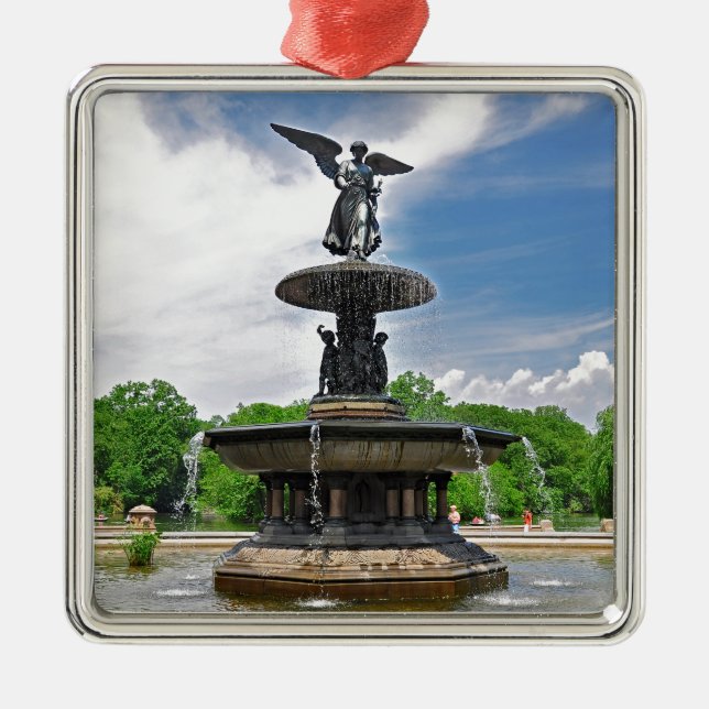 Ornamento De Metal Bethesda "anjo Central Park das águas", NYC (Frente)