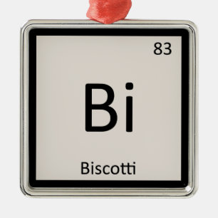 Ornamento De Metal Bi - Química Biscotti Cookie Mesa periódica