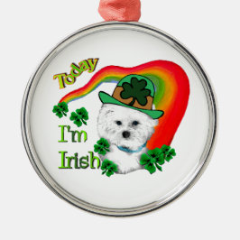 Ornamento De Metal Bichon Frise St Patricks
