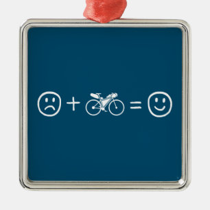 Ornamento De Metal Bicicleta Te Faz Feliz