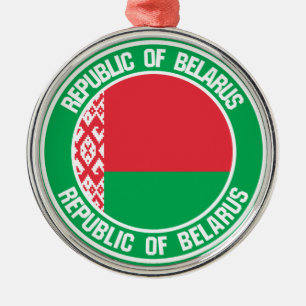 Ornamento De Metal Bielorrússia Round Emblem