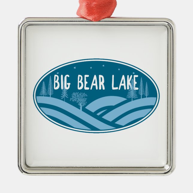 Ornamento De Metal Big Bear Lake California ao ar livre (Frente)