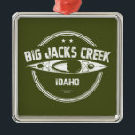Ornamento De Metal Big Jacks Creek Wild E Rio Cênico Idaho Kayaki<br><div class="desc">Big Jacks Creek está localizado em Owyhee County,  Idaho. A partir do norte de Riddle,  ele flui para norte e leste através da Wilderness do Big Jacks Creek,  acabando fluindo para o rio Bruneau.</div>