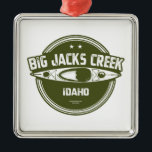 Ornamento De Metal Big Jacks Creek Wild E Rio Cênico Idaho Kayaki<br><div class="desc">Big Jacks Creek está localizado em Owyhee County,  Idaho. A partir do norte de Riddle,  ele flui para norte e leste através da Wilderness do Big Jacks Creek,  acabando fluindo para o rio Bruneau.</div>