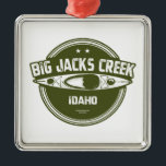 Ornamento De Metal Big Jacks Creek Wild E Rio Cênico Idaho Kayaki<br><div class="desc">Big Jacks Creek está localizado em Owyhee County,  Idaho. A partir do norte de Riddle,  ele flui para norte e leste através da Wilderness do Big Jacks Creek,  acabando fluindo para o rio Bruneau.</div>