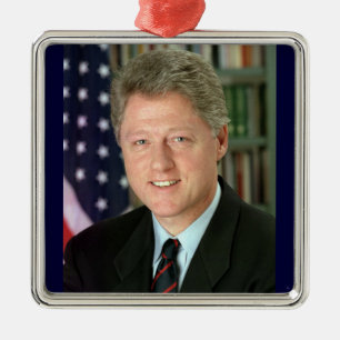 Ornamento De Metal Bill Clinton
