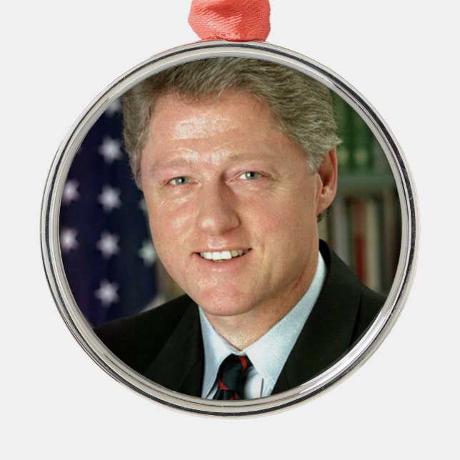 Ornamento De Metal Bill Clinton (Frente)
