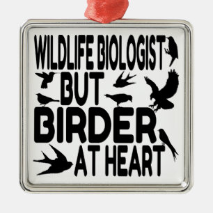Ornamento De Metal Biólogo Bird Lover Wildlife