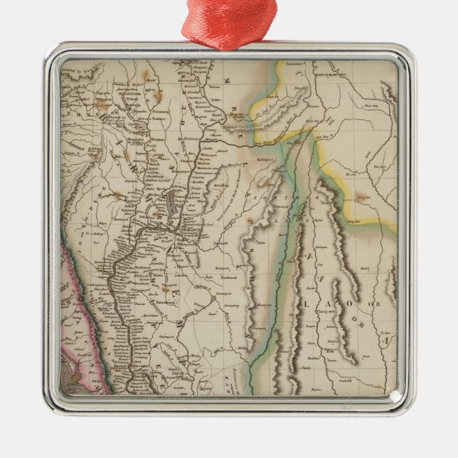 Ornamento De Metal Birmah, Anam, Sião, Tailândia (Frente)