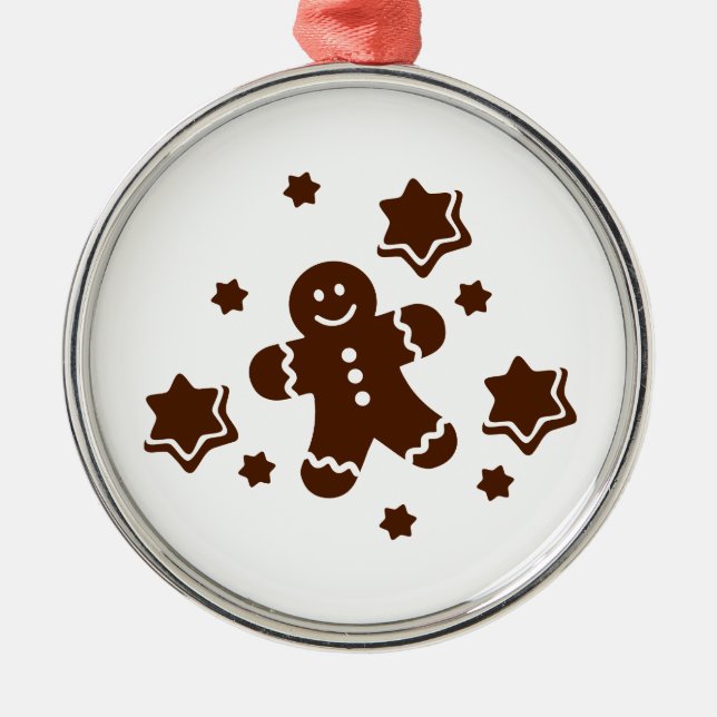 Ornamento De Metal Biscoitos do Natal de Lebkuchen (Frente)