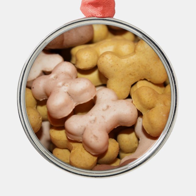 Ornamento De Metal Biscoitos para Cães (Frente)