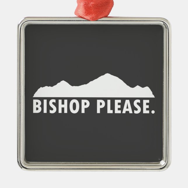 Ornamento De Metal Bishop, por favor (Frente)