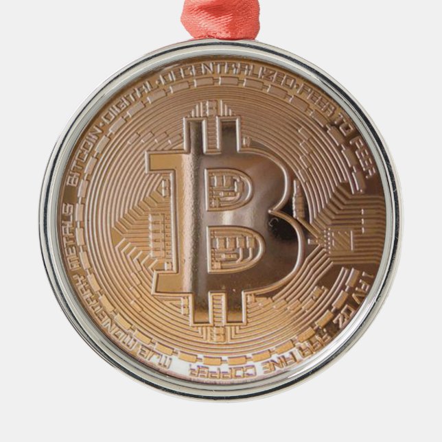 Ornamento De Metal Bitcoin metallic made ​​of copper. M1 (Frente)