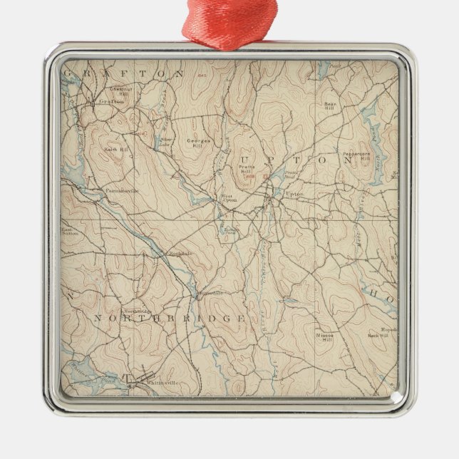 Ornamento De Metal Blackstone, Massachusetts (Frente)