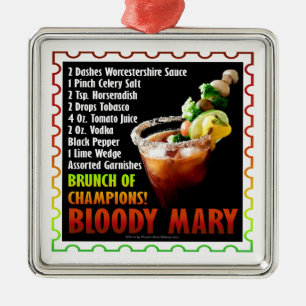 Ornamento De Metal BLOODY MARY, refeição matinal dos campeões
