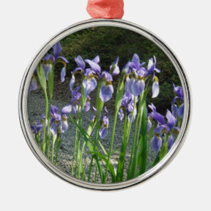Ornamento De Metal Blue Iris