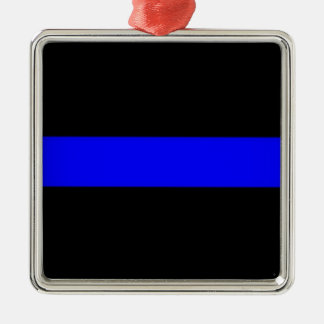 Ornamento De Metal Blue Line fino Ornament