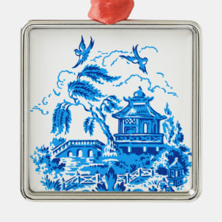 Ornamento De Metal Blue Willow China Blue & White Ornament