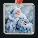 Ornamento De Metal Blue Winter Ornament<br><div class="desc">ornamento azul de inverno</div>