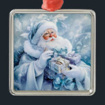 Ornamento De Metal Blue Winter Ornament<br><div class="desc">ornamento azul de inverno</div>