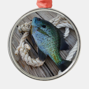 Ornamento De Metal bluegill no doca