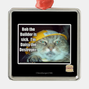 Ornamento De Metal Bob o construtor é doente