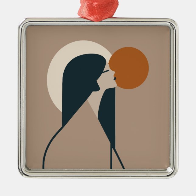 Ornamento De Metal Boho Woman Sun (Frente)