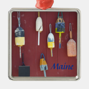 Ornamento De Metal Bóias Maine da pesca