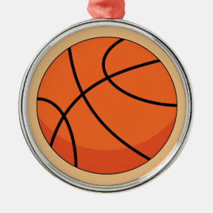 Ornamento De Metal Bola de Basquete de Cartoon