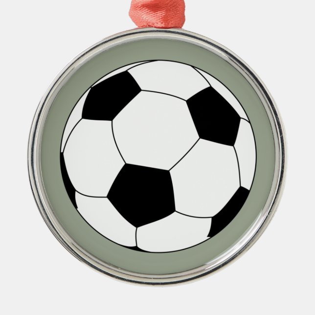 Ornamento De Metal Bola de Futebol (Futebol) (Frente)