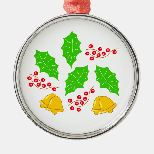 Ornamento De Metal Bola Feliz Navidad (Frente)