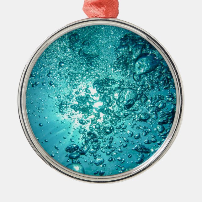 Ornamento De Metal Bolhas de Água (Frente)