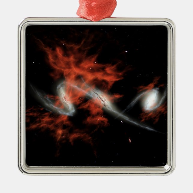 Ornamento De Metal Bolhas galácticas gigantes (Frente)