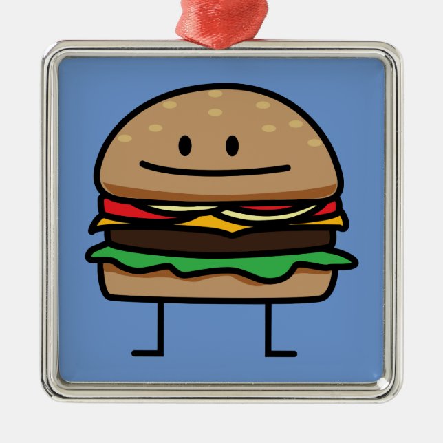 Ornamento De Metal Bolo do queijo da carne da carne à terra do (Frente)