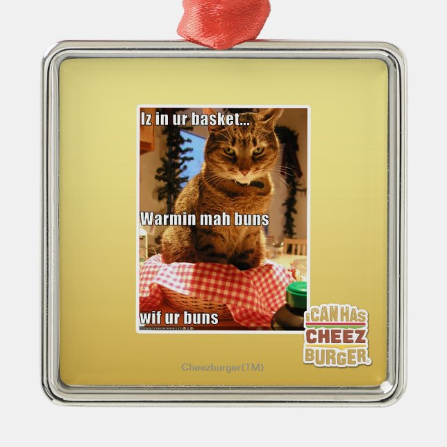 Ornamento De Metal Bolos de mah de aquecimento (Frente)