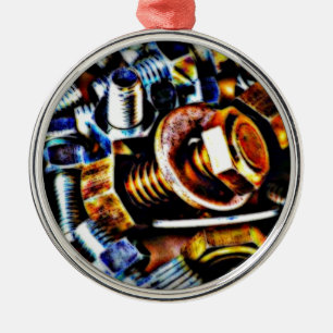 Ornamento De Metal Bolts Pop Art