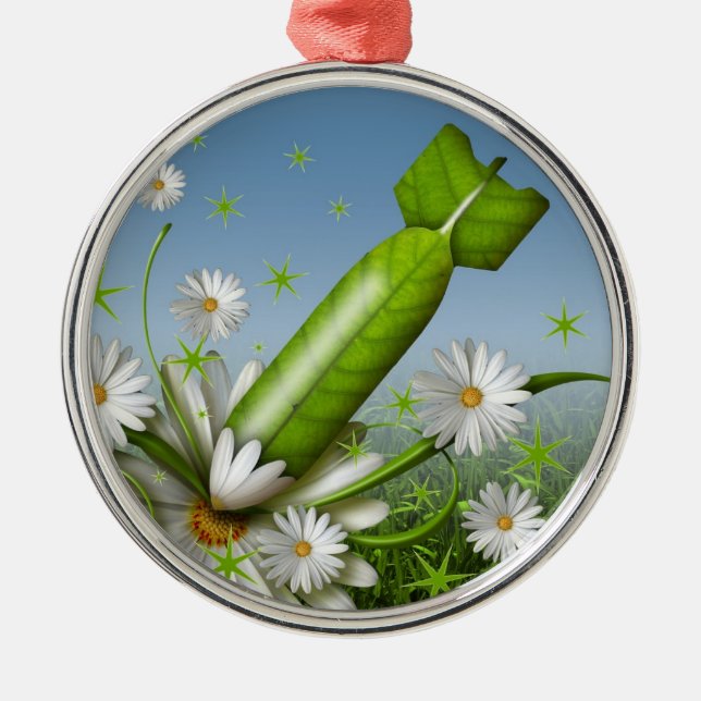Ornamento De Metal Bomba da Flor (Frente)